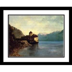  Courbet, Gustave 36x28 Framed and Double Matted Chateau du 