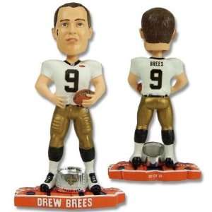   Rare 8inch NFL Super Bowl Drew Brees Championship ring base bobblehead