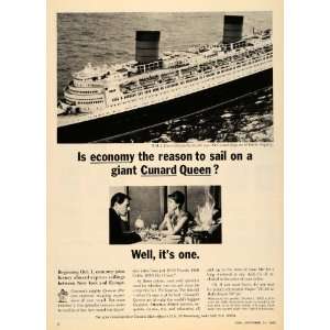  1965 Ad Cunard Line Shipping RMS Queen Elizabeth Ship 