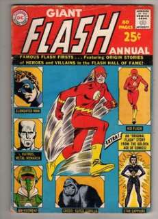 Silver Age DC Comics 1963 GIANT FLASH ANNUAL #1 with PIN UP BELOW 