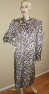 80s vintage Marshall Fields Private Collection purple dot silk shirt 