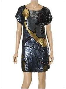 NWT French Connection FCUK Sequin Dress Tunic 6 8 M Med  
