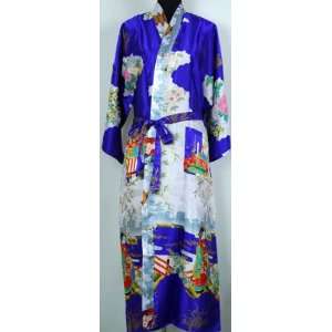  Shanghai Tone® Geisha Kimono Robe Sleepwear Gown Purple 