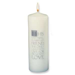  This Day Verse Wedding Pillar Candle Jewelry