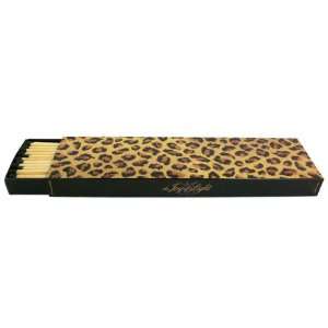   Leopard Fireplace Wooden Matches In Glossy Matchbox