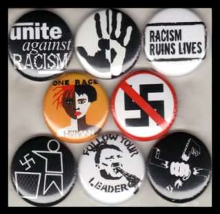 ANTI RACISM 1 buttons badge PEACE EQUAL RIGHTS PROTEST  