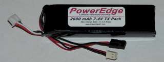 Futaba 12FG,8FG, Aurora 2600 PowerEdge Lipo TX battery  