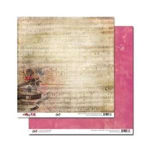  Pretty In Pink Double Sided Heavy Weight Paper 12X12 Music 