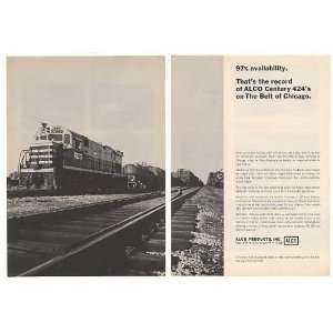   Belt Railway Alco Century 424 Locomotive Print Ad