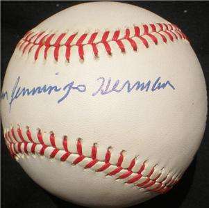 William Jennings Billy Herman Signed Baseball Ball PSA  