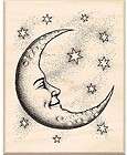 CRESCENT MOON KING Unmounted Rubber Stamp  