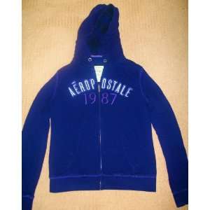    Aeropostale Applique Hoodie Purple Size L 