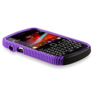   Black Hybrid Case Cover+LCD Guard For BlackBerry Bold 9900 9930  