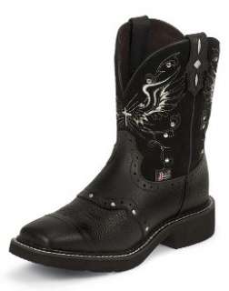 NEW Justin Ladies Gypsy Boot #L9977 Black Deercow  