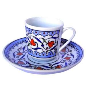 Porcelain Coffee Cups & Saucers (6 Pieces Set)  Kitchen 