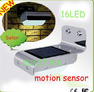   16 SMD White LED Motion Sensor PIR Wall Mount Garden Light  