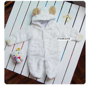 Boy Girl Baby Clothes Winter Animal Onesie Fleece Jacket Coat  