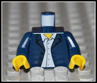 Lego City x1 Dark Blue Jacket Torso ★ White Shirt Boy Body 