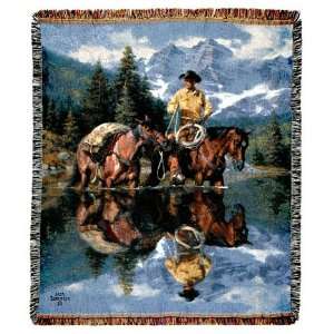 Reflections of the Rockies Tapestry Throw