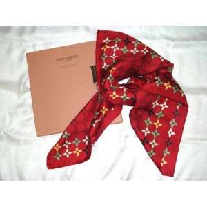 Louis Vuitton Farandole Silk/Satin Square Scarf/Wrap (Ruby Red)