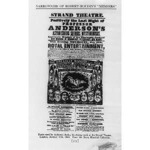   Henry Andersons magic act,Strand Theatre,London,1848