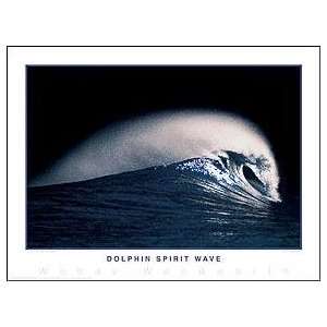  Dolphin Spirit Wave Surfing Poster Print
