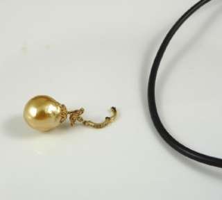 Huge Golden south sea pearl pendant 18K gold&diamond  