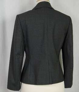 Theory Merill Fitted Tailor Wool Blazer Jacket Choacal  
