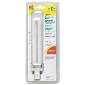 Commercial Electric 9 Watt Replacement Bulb, Compact Fluorescent 2 pin 
