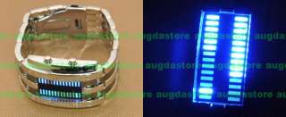   Personality Digital Blue LED Wristwatch Binary Mens watch  