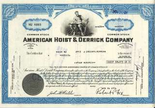 AMHOIST AMERICAN HOIST & DERRICK now Terex Crane Corp  