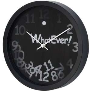  Whatever 3D Wall Clock in Black/White