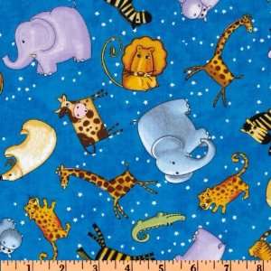  44 Wide Sea Of Dreams Tossed Animals Blue Fabric By The 