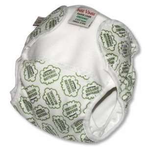 Imse Vimse Organic Cotton Diaper Cover   Green Cotton Balls Medium 15 