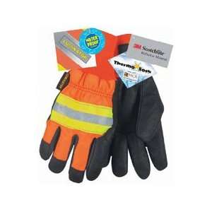 Premium Grain Pigskin Waterproof Driver Glove with Reflective Stripes 