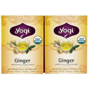 Yogi Tea Ginger, Herbal Supplement, Tea Bags, 16 ct, 2 pk  