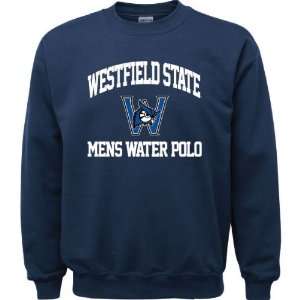  Westfield State Owls Navy Mens Water Polo Arch Crewneck 