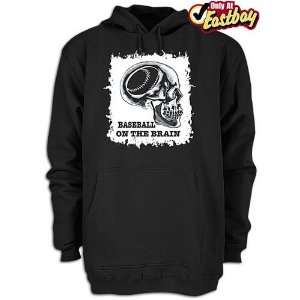   Mens On the Brain Hoody Baseball ( sz. XXL, Black 