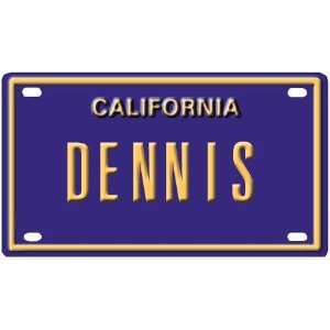  Dennis Mini Personalized California License Plate 