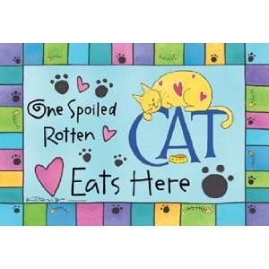  One Spoiled Rotten Cat Eats Here Pet PlacematPM855 Pet 