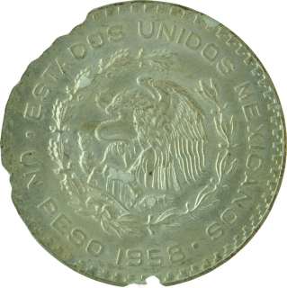 1958   UNC   Mexico   Peso   Silver   Coin   7439  