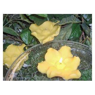  Yellow Sweet Pea Floral Scented Floating Candles (3 Pack 
