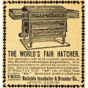   Incubator & Brooder Co. Quincy IL   Original Print Ad