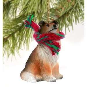  Christmas Tree Ornament   Collie with Scarf Everything 