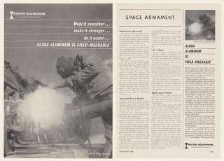 1962 Alcoa Aluminum Field Welding US Army Photo 2 Pg Ad  