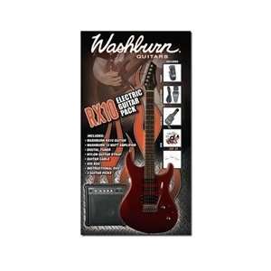  Washburn RX10MCPAK Electric Pack Metallic Cherry Musical 