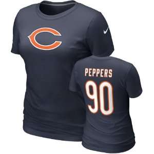 Julius Peppers #90 Womens Navy Nike Chicago Bears Name & Number T 