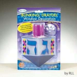  Blinking Menorah & Draydel Window Decorations   Assorted 