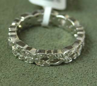 Platinum Diamond Wedding Band by Renaissance Delicate Hand Pierced 
