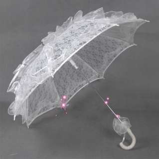 small white lace parasol umbrella for wedding party  